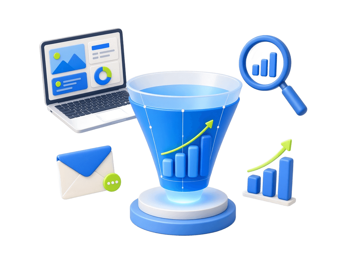 Ads, search, email, and reports working together